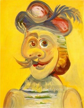 抽象的かつ装飾的 Painting - Tete de mousquetaire 1 1971 キュビスト